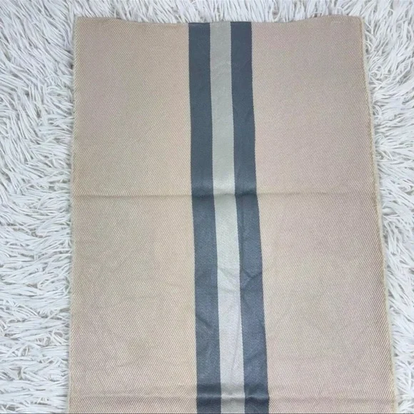 AUTH GUCCI Scarf Silk Rana Wool GG Sherry Cream
